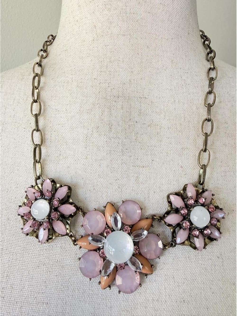 Vintage Floral Statement Necklace